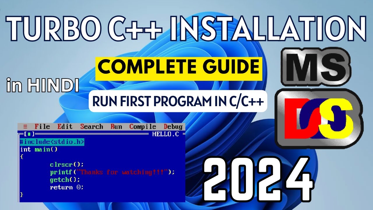Turbo C++ Install Guide for Windows 10/11 (Hindi) 🖥️