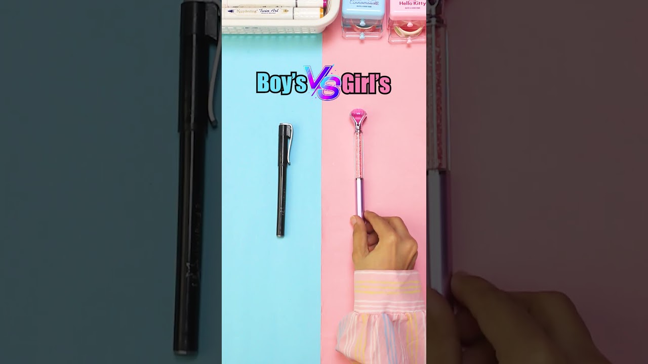 Boy vs. Girl Stationery Comparison ✨