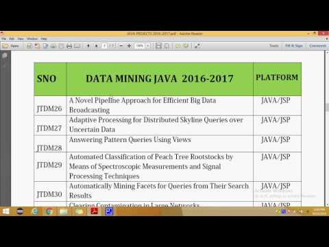 IEEE PROJECTS 2016 TITLE LIST | JAVA DATA MINING 2016 | IEEE PROJECTS 2017