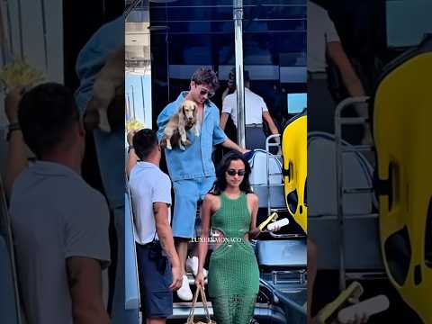 Charles Leclerc with his wife in Monaco #charlesleclerc #leclerc