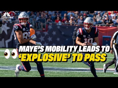 Here's how the Patriots used Drake Maye's mobility to set up 'EXPLOSIVE' TD pass to Hunter Henry 👀