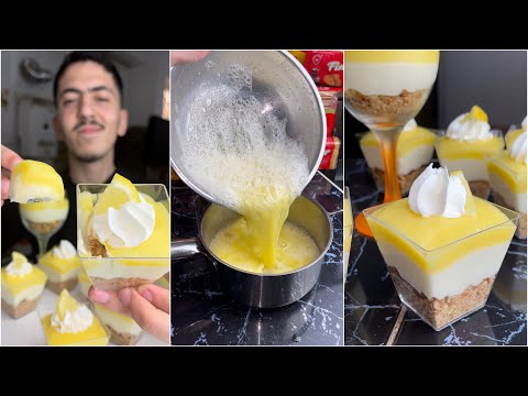 لعشاق التحليات 😍 تحلية الليمون المنعشة لي خلاصت في نهارها 😂 مع أنجح كريمة ليمون تقدري ديريها لهبال