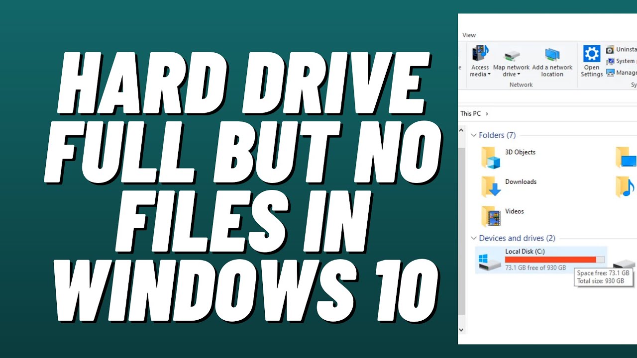 Hard Drive Full but No Files in Windows 10 🖴