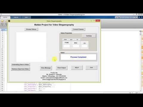 Video Steganography using Matlab Full Source Code  |  IEEE Based Project | Hiding Data Using Matlab