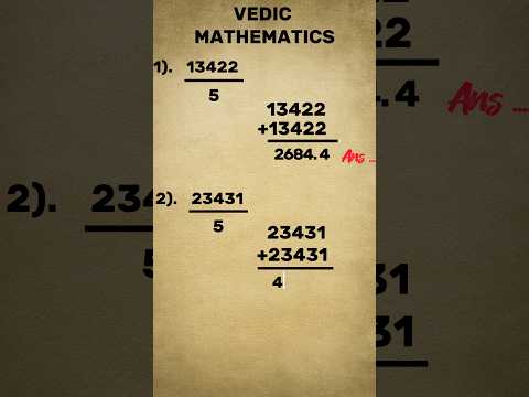 Vedic Maths Awesome Trick To Divide By 5! #vedicmaths