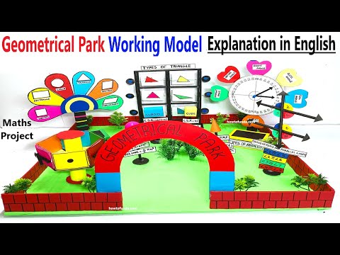 geometrical park working model explanation in english - maths project for exhibition | howtofunda