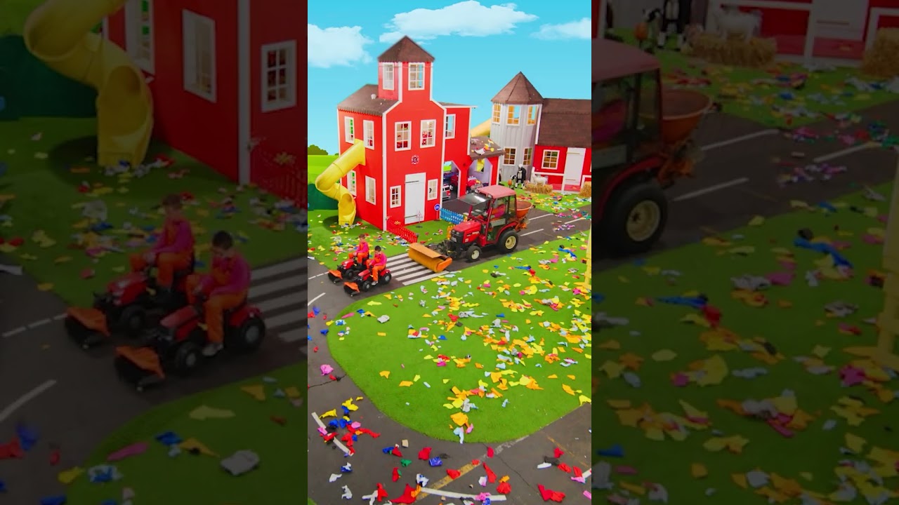Enfants s'amusent avec des tracteurs 🚜