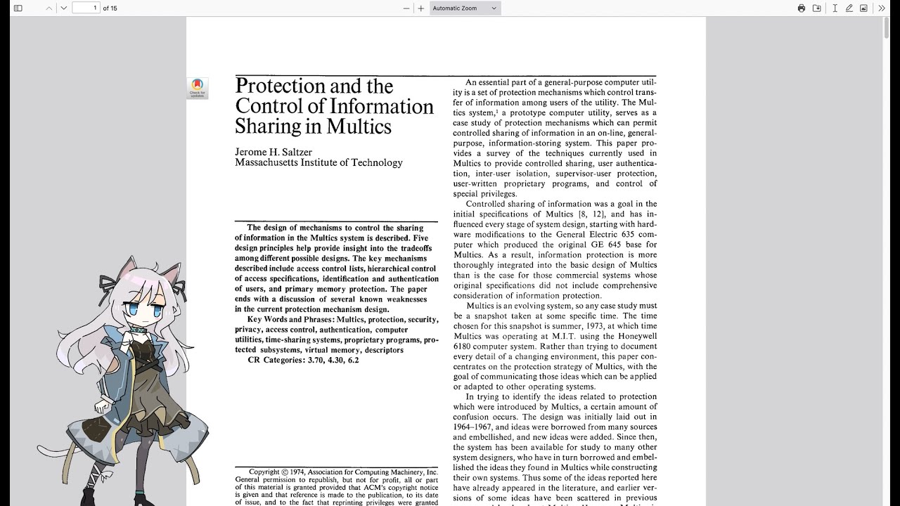 Historical Insights: Protecting and Managing Information Sharing in Multics 🔐