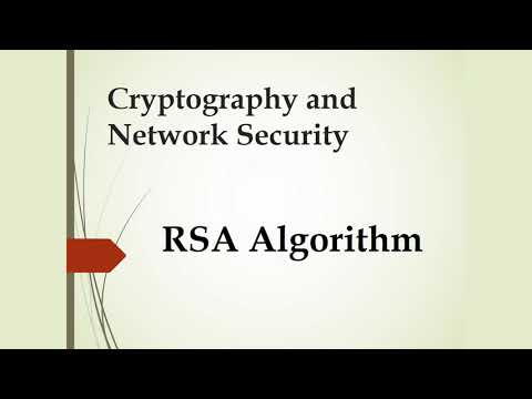 RSA Algorithm | Cryptography and Network Security | PPT | RSA Key Setup | Example