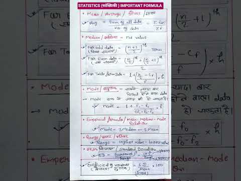 Statistics Most Important Formulas🔥Mean,Median, Mode Tricks🔥SSC CGL,Railway,Banking#maths#ssc#shorts
