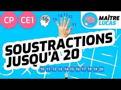 Les soustractions en ligne jusqu'à 20 CP - CE1 - Cycle 2 - Maths - Nombre et Calculs