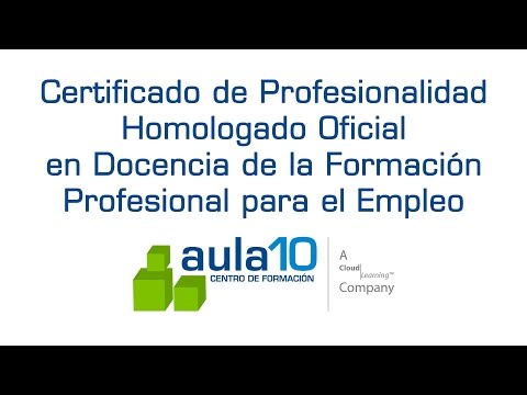 Certificado de Profesionalidad Oficial en Docencia para la Formación Profesional para el Empleo