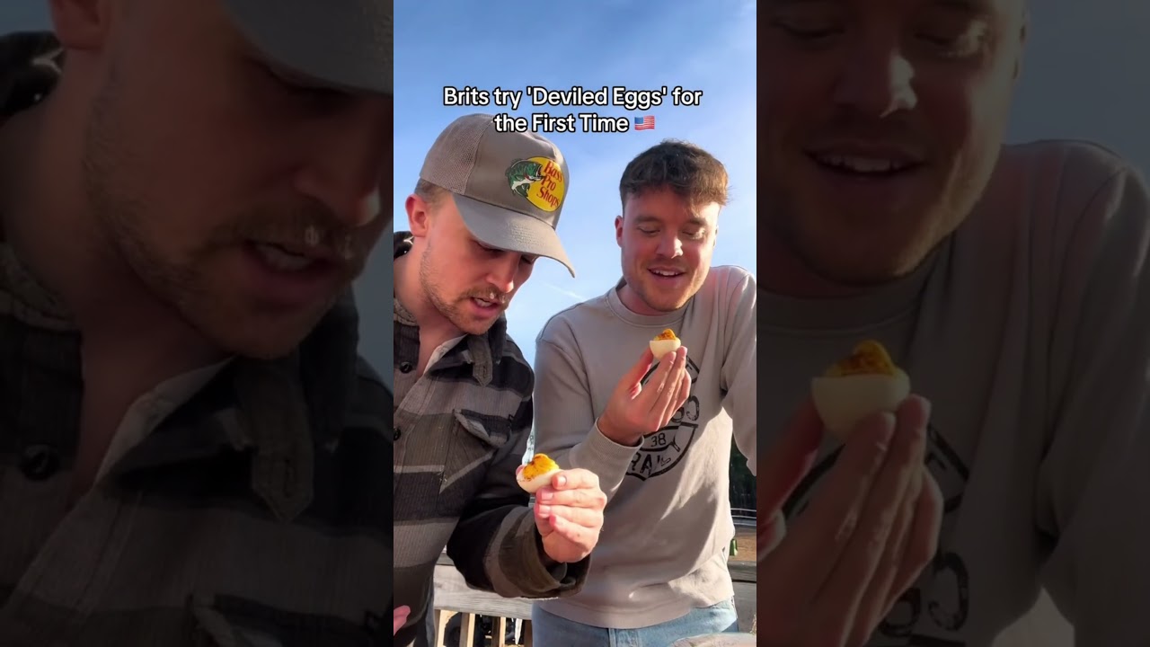 British Tastes Deviled Eggs for the First Time! 🇬🇧🥚 | Hilarious Reactions