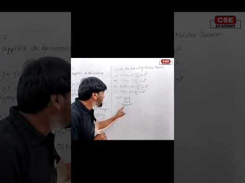 Recurrence Relations using Master Theorem #shorttrick #shorts #algorithm #mastertheorem #gatecse
