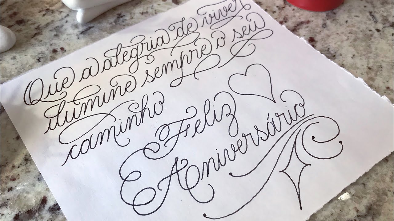 Caligrafia para Cartas de Aniversário ✍️
