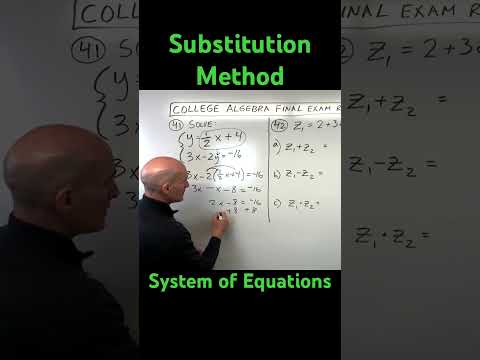 Solve a System of Equations Using the Substitution Method