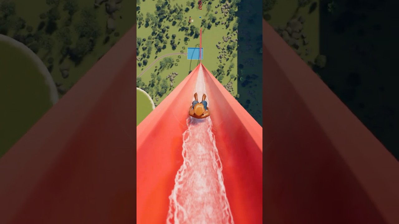 Would You Ride This Water Slide? β Planet Coaster 2 #aquapark #waterslide #shorts