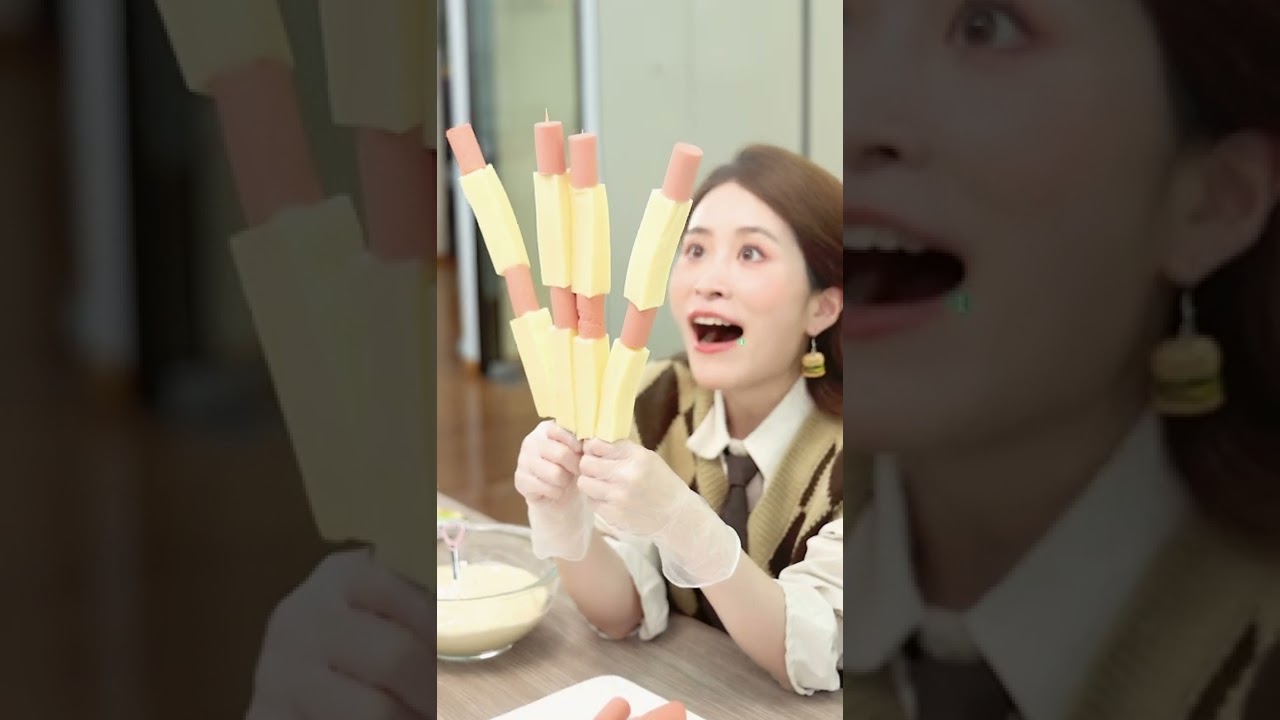 Supersize Cheese Corn Dog! #Shorts | Ms Yeah