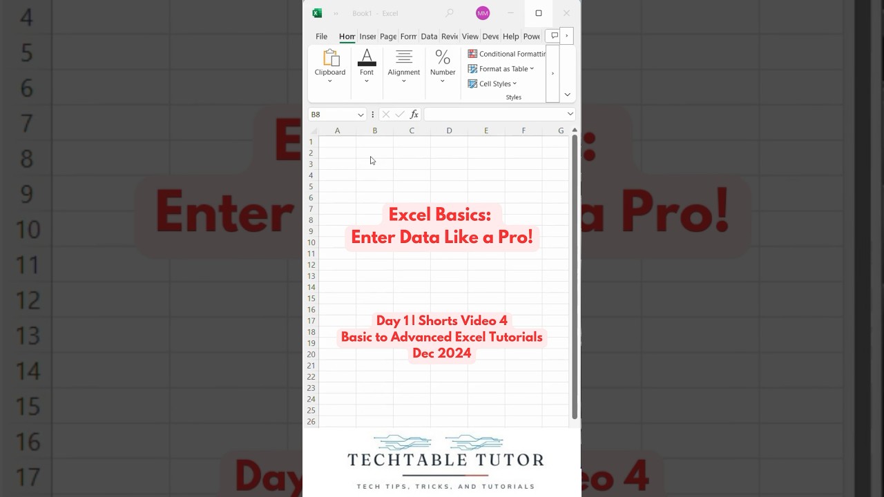 Excel Basics: Enter Data into Cells 📊