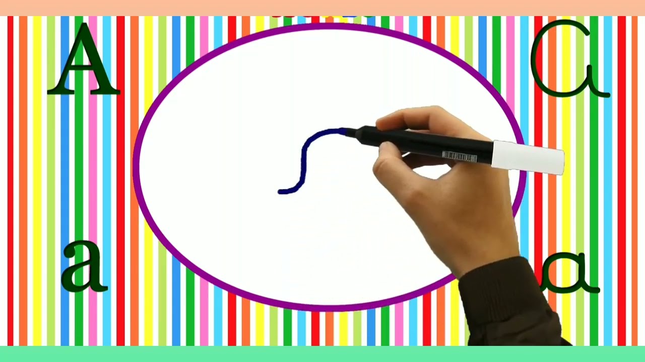 Traçado da vogal A cursiva minúscula e maiúscula ✍️