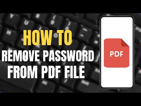 How to Remove Password from PDF File ?