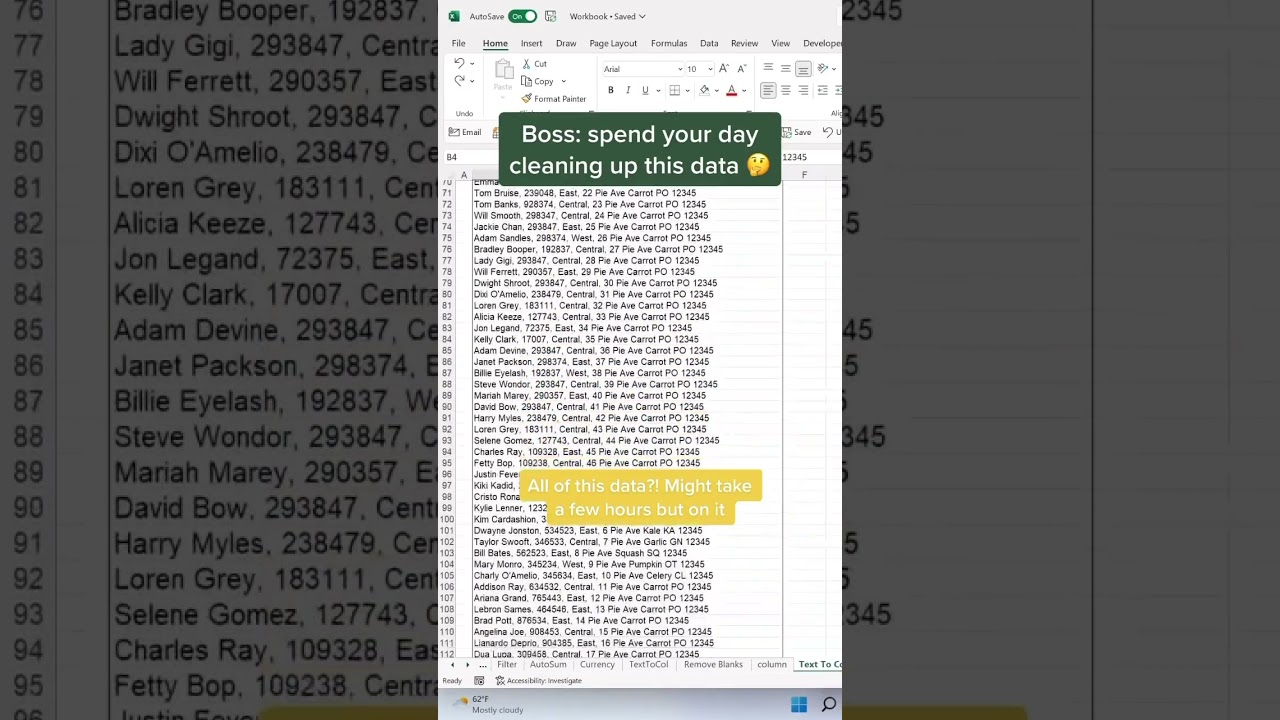 Quickly Clean Data in Seconds with Text to Columns in Excel & Sheets 🚀