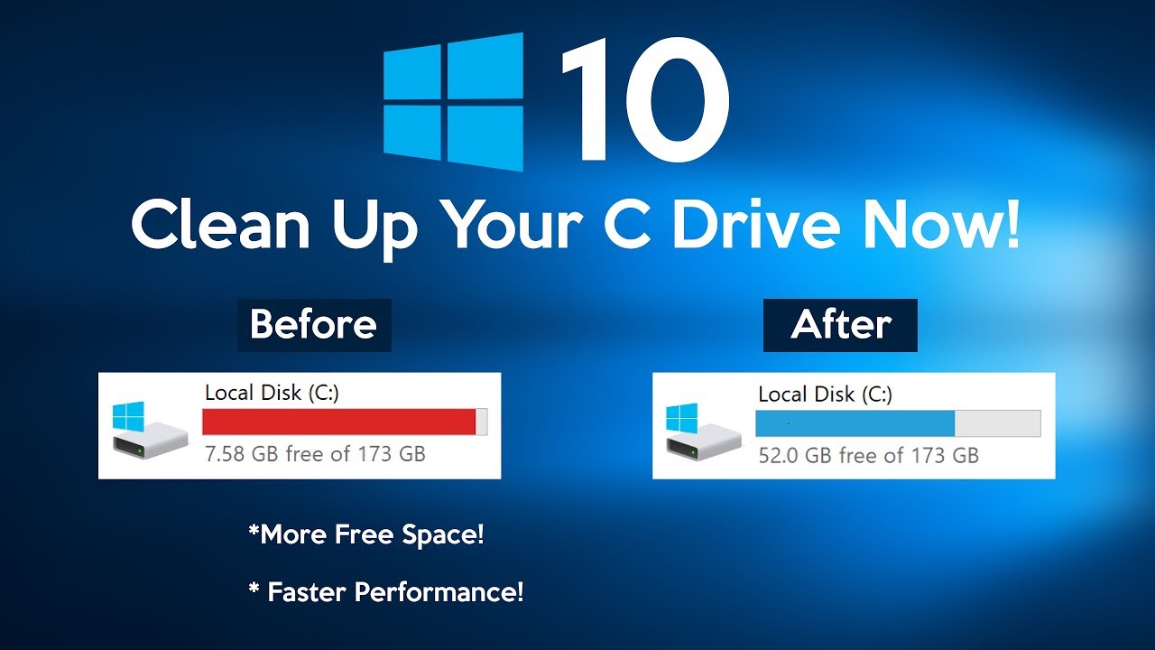 Clean C Drive in Windows 10 for Faster PC 🚀