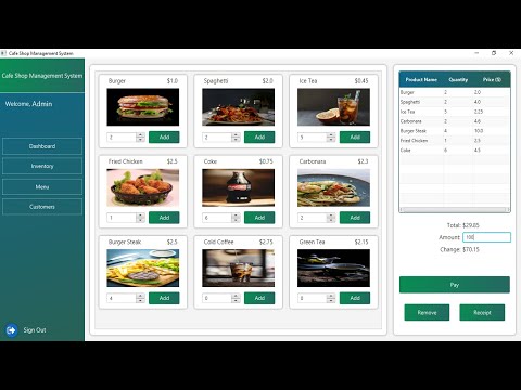 JavaFX Project - Cafe Shop Management System with Source Code