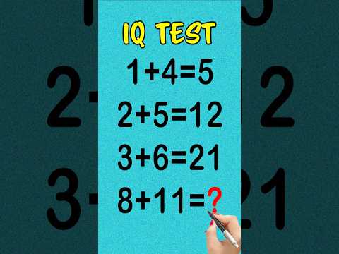 Math IQ Test Challenge: Can You Solve 8+11=? | Daily Brain Teaser