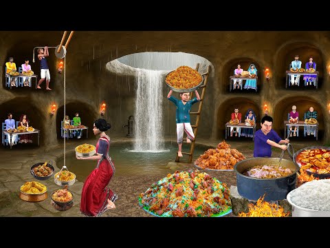 Biryani Lover और Confused Waiter Cave Restaurant गुफा की मजेदार कहानी Hindi Kahaniya Moral Stories