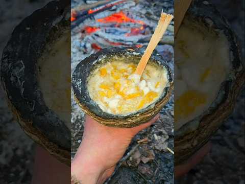 9🔥Как сварить кашу в лесу зимой #выживание #выживаниевлесу #bushcraft #завтрак #рецепты #лайфхаки