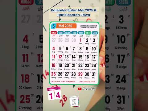 Kalender Bulan Mei 2025 dan Hari Pasaran Jawa