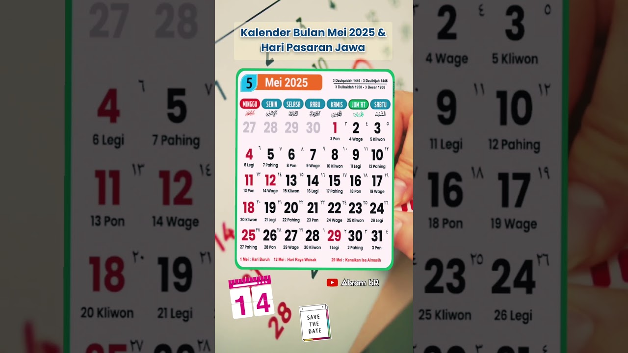 Panduan Kalender Mei 2025 dan Hari Pasaran Jawa 🌸