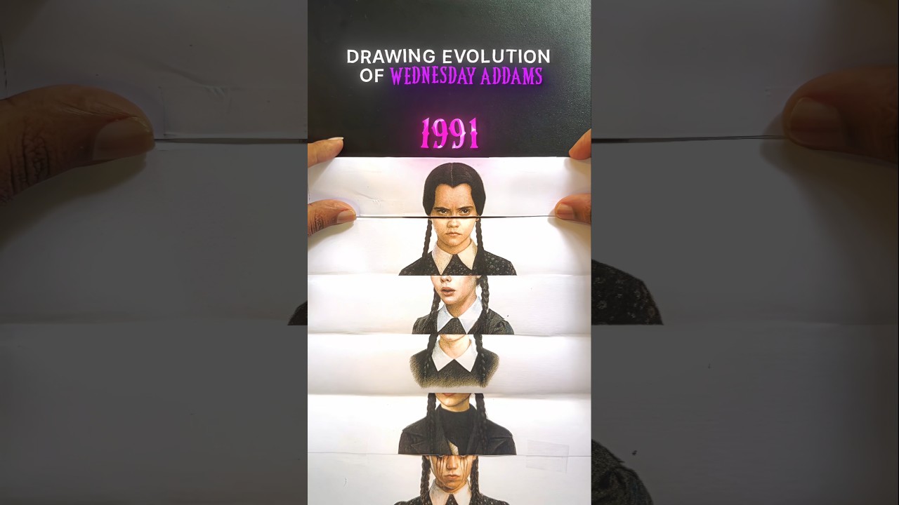 All Faces of Wednesday Addams Drawings 😳🔥