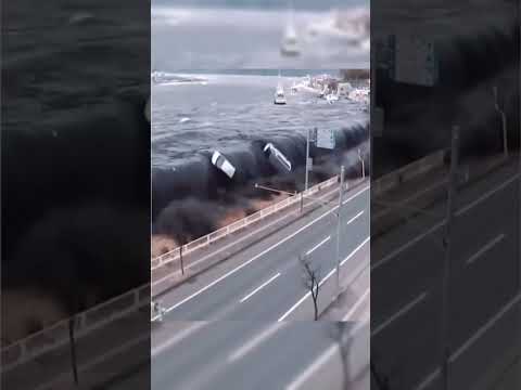 Historic 2011 Japanese Tsunami Captured Footage