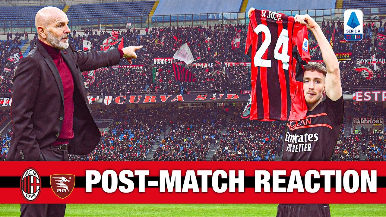 Coach Pioli & Alexis Saelemaekers React to AC Milan's Win Over Salernitana ⚽