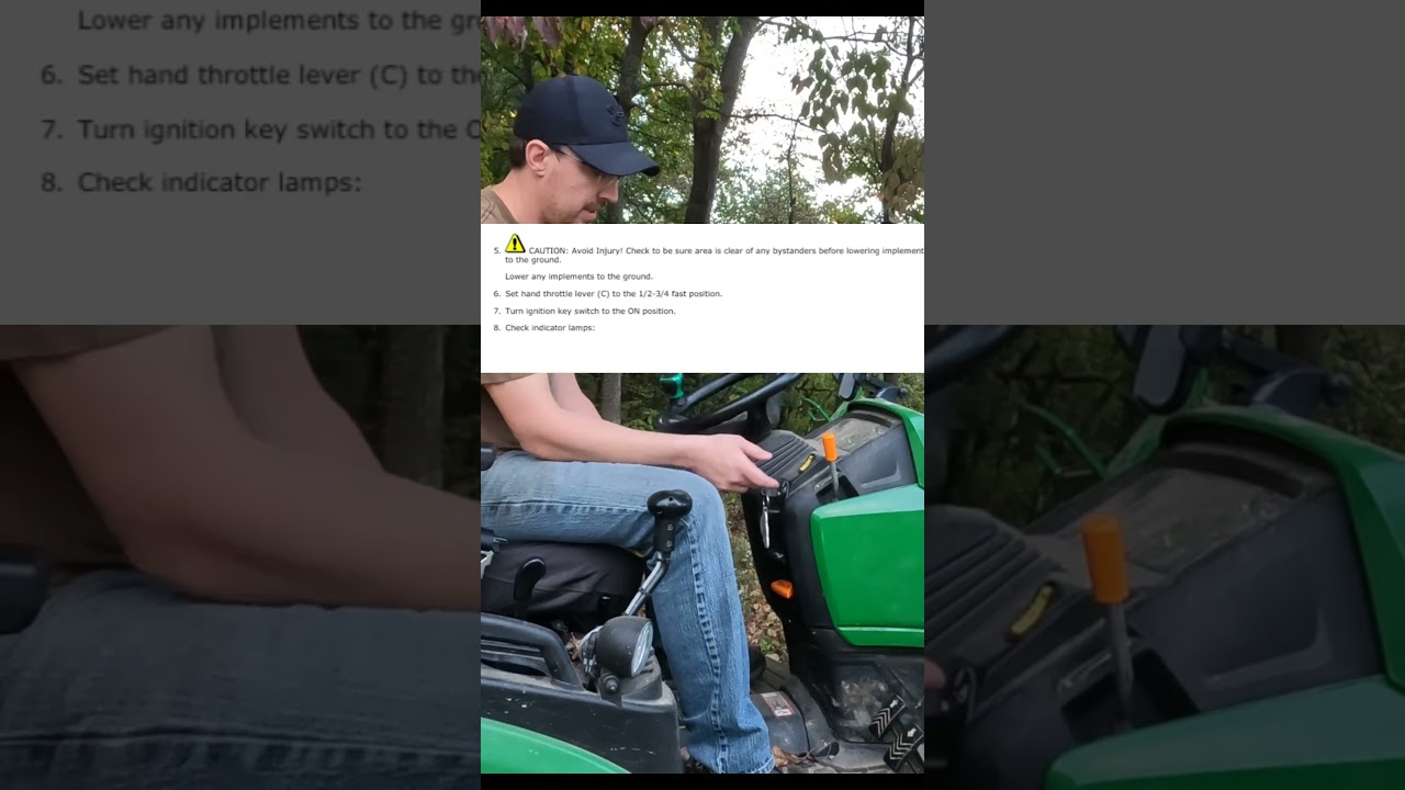 Starting the John Deere 1025R Engine Safely 🚜