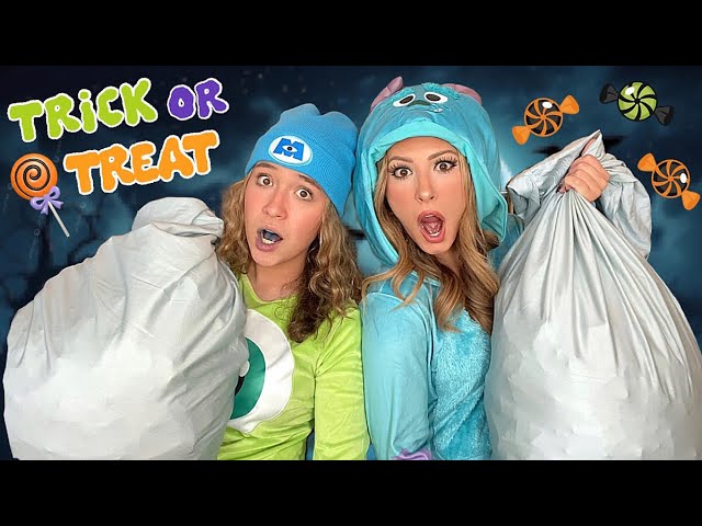Kayla & Kalli's Spooky Halloween Trick-or-Treat & Haunted House Vlog 2025 👻