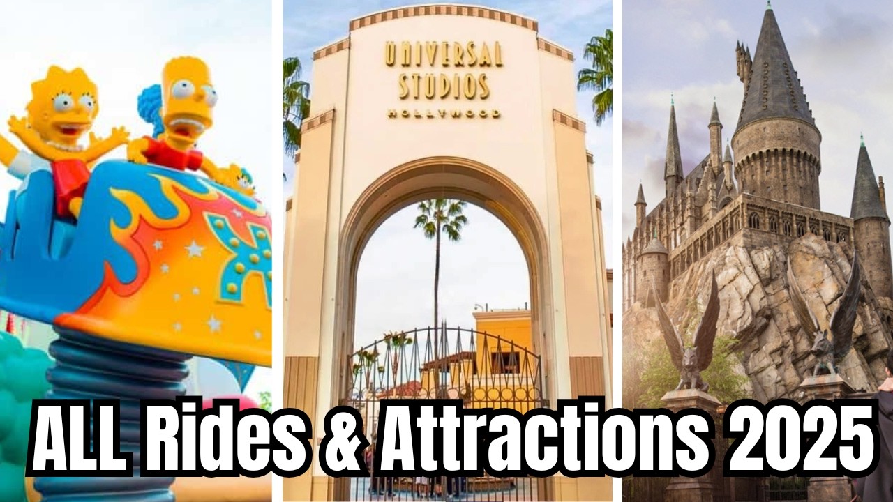 ALL Universal Studios Hollywood Rides & Attractions 2025 | 4K 60FPS