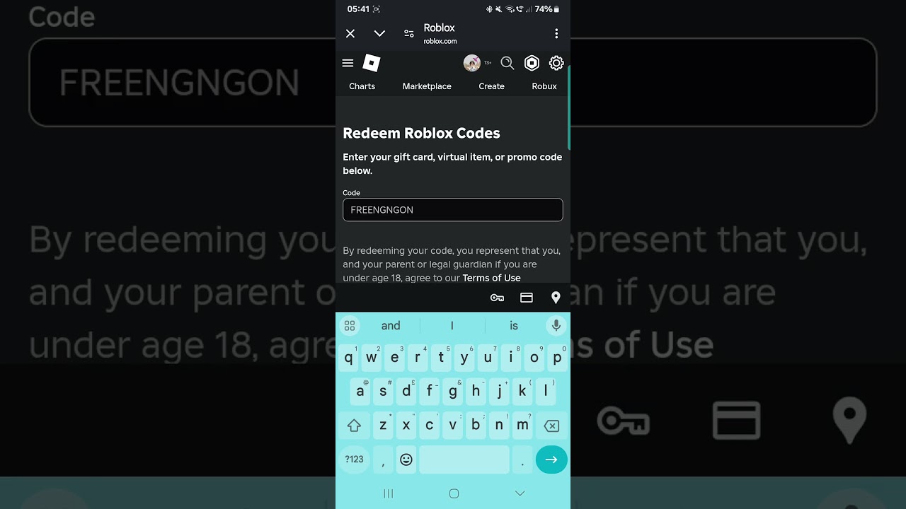 Free Roblox Redeem Code 🎮