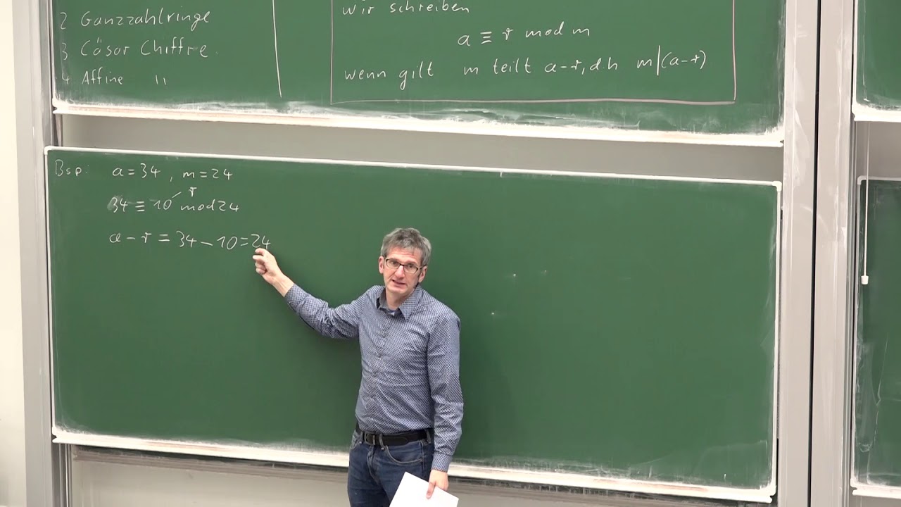 Modulare Arithmetik & Historische Chiffren – Lecture 2 mit Christof Paar 🔐