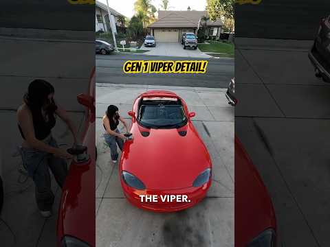 Doing a quick detail on my Gen 1 Viper! #dodge #viper #srt #automotive #mopar
