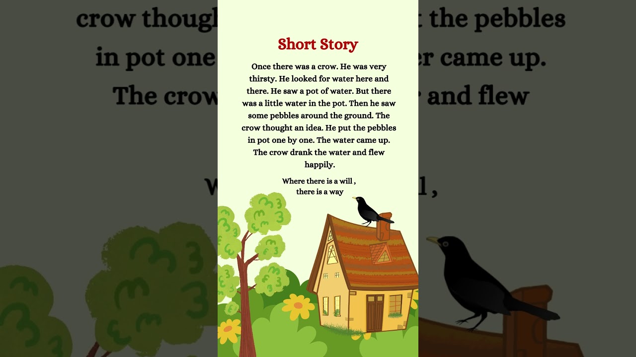 Thirsty Crow Moral Story for Kids 🐦