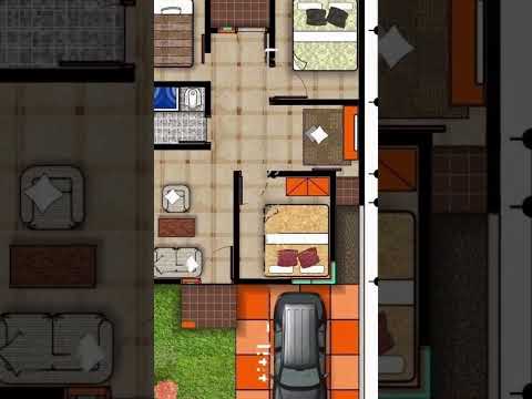 Plano de casa de 6 x 15 metros #diseño #casa #planosdearquitectura