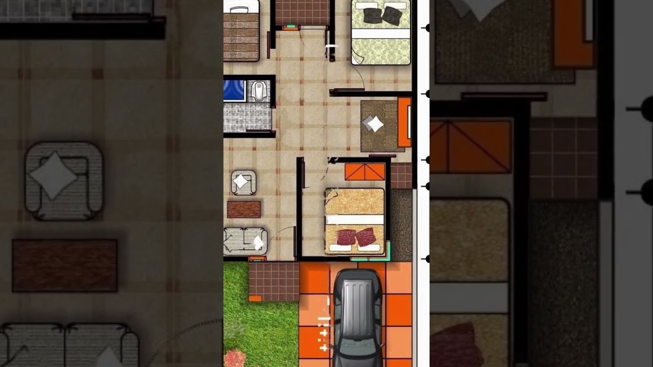 Plano de casa de 6 x 15 metros #diseño #casa #planosdearquitectura