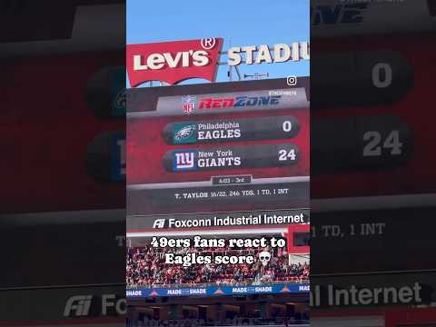 #49ers fans react to score of Eagles vs Giants 😂
