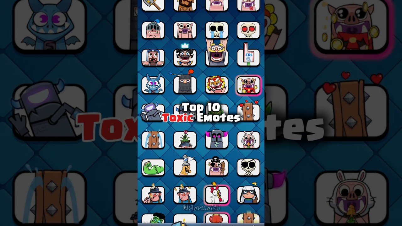Top 10 Toxic Emotes in Clash Royale ๐ก | Beware These Tricky Gestures!
