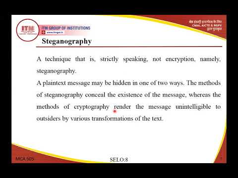 MCA 505 NETWORK SECURITY ROTOR MACHINE & STAGNOGRAPHY MCA III YEAR