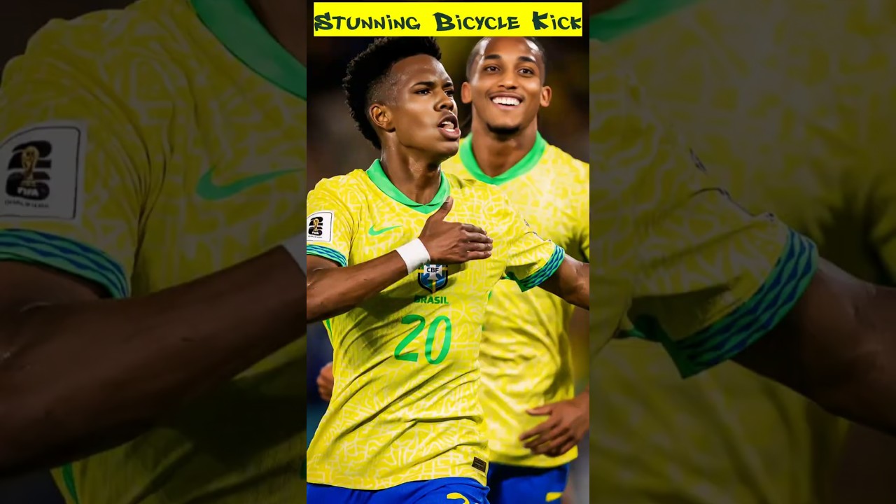 Estêvão Willian's Stunning Overhead Kick vs Chile ⚽