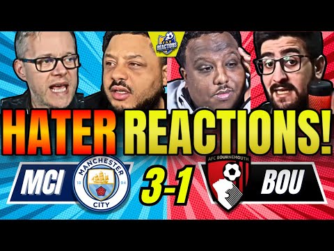 MAN CITY’S RIVALS & HATERS REACTIONS TO MAN CITY 3-1 BOURNEMOUTH! PREMIER LEAGUE FAN REACTIONS